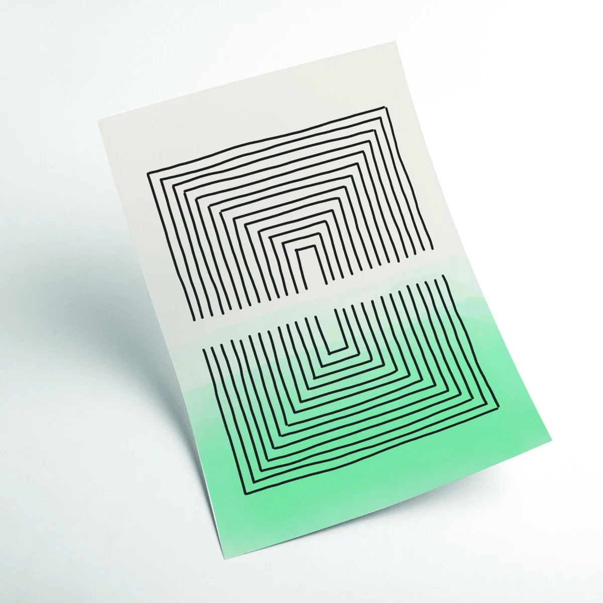 Light Green Watercolor Shapes #3 Medium Stanley Print House – image 2