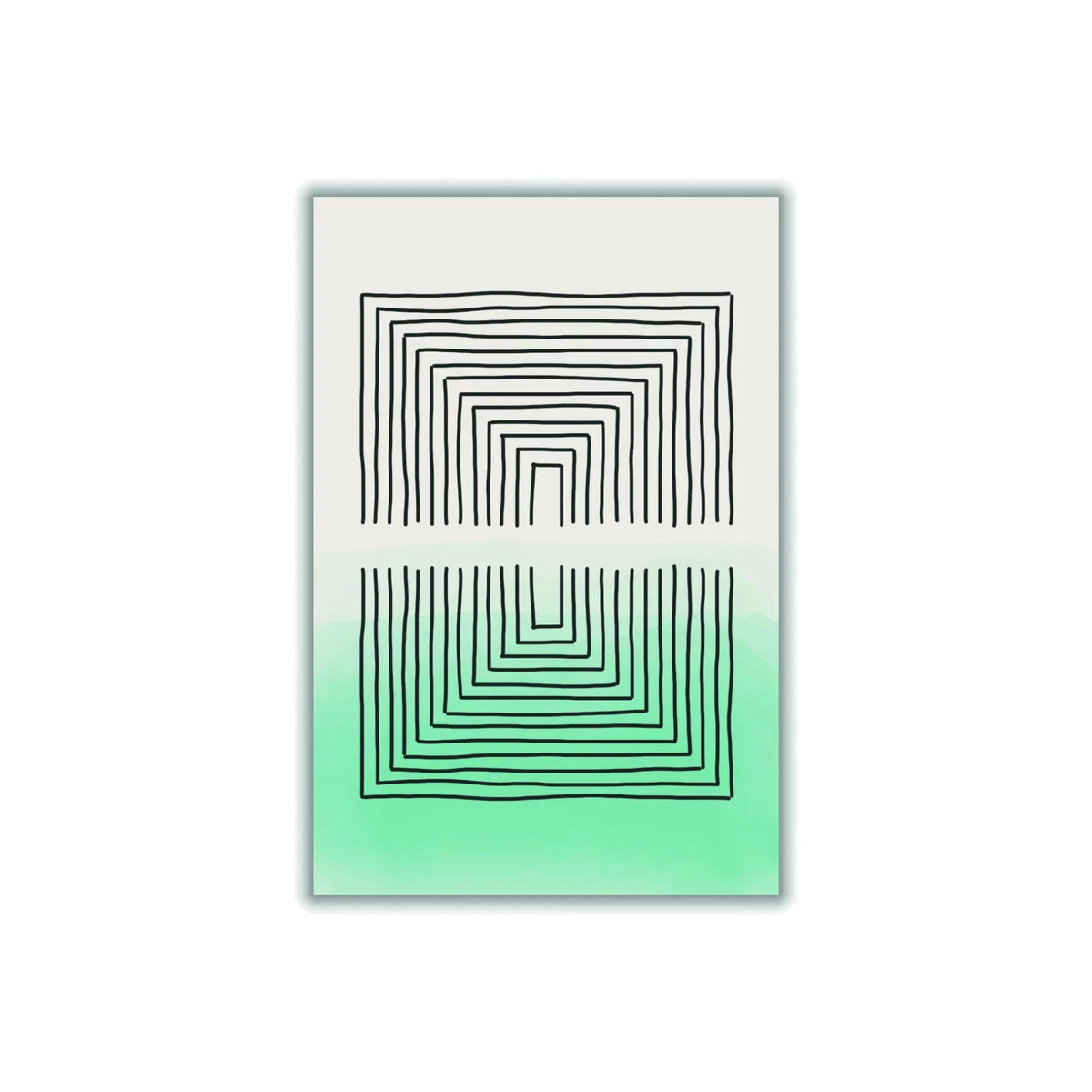 Light Green Watercolor Shapes #3 Medium Stanley Print House – image 1