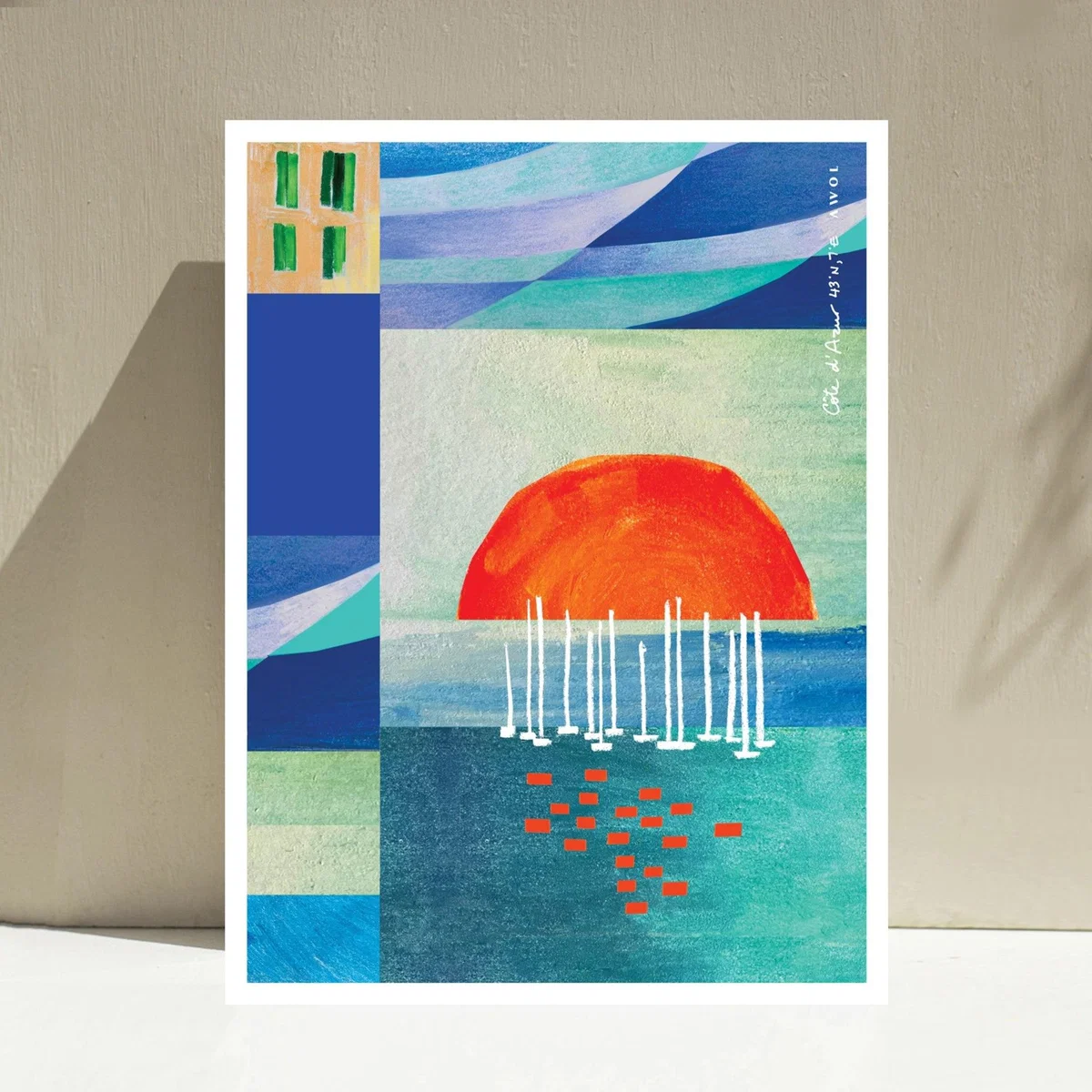 Colorful Sunrise In The South Of France A3 297 X 420Mm Awol – image 2