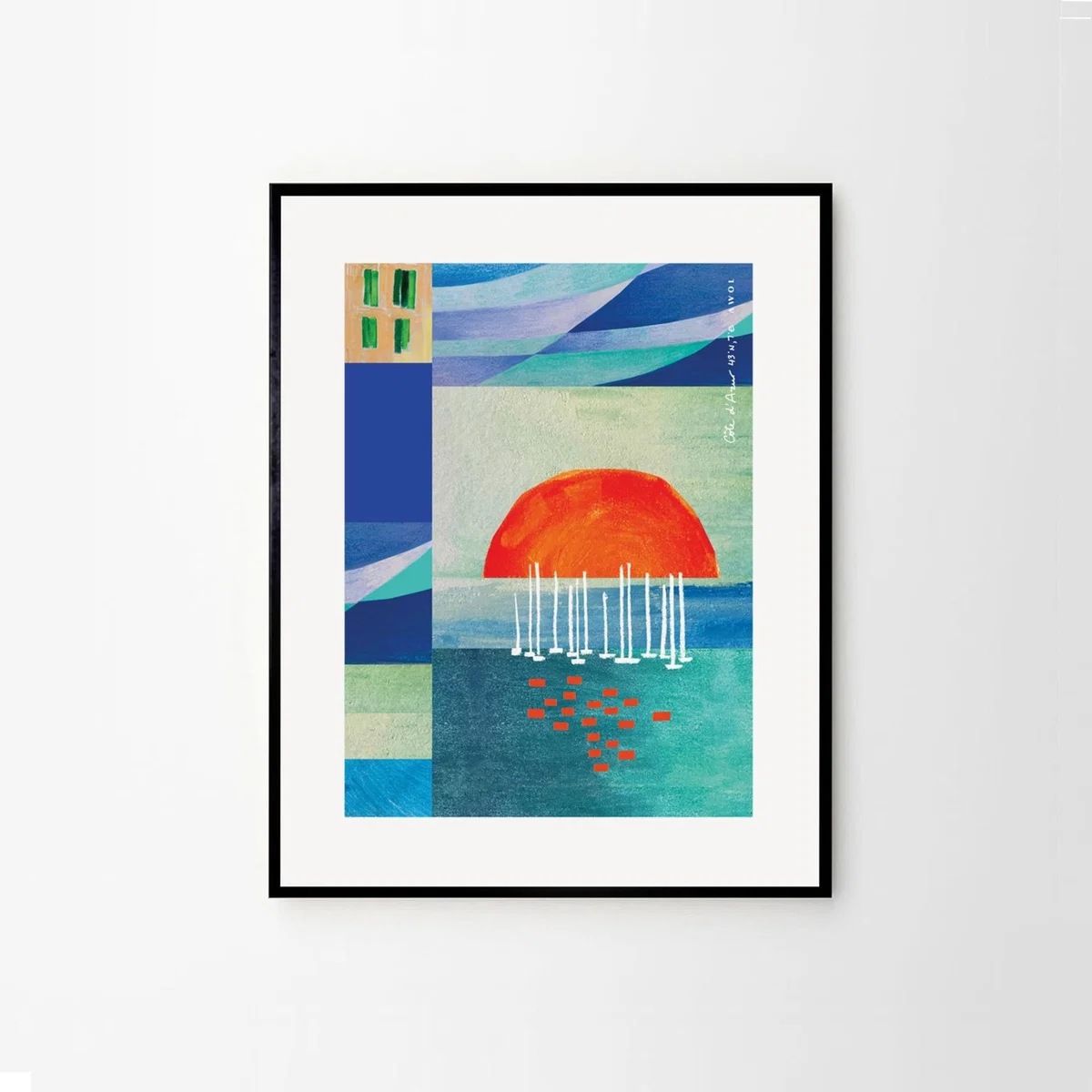 Colorful Sunrise In The South Of France A3 297 X 420Mm Awol – image 9