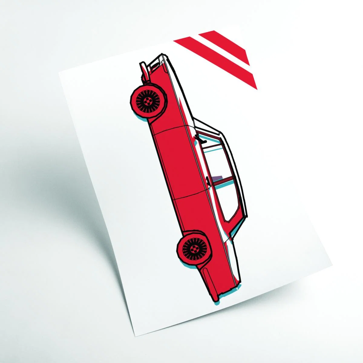 Red Car A1 594 X 841Mm Stanley Print House – image 2