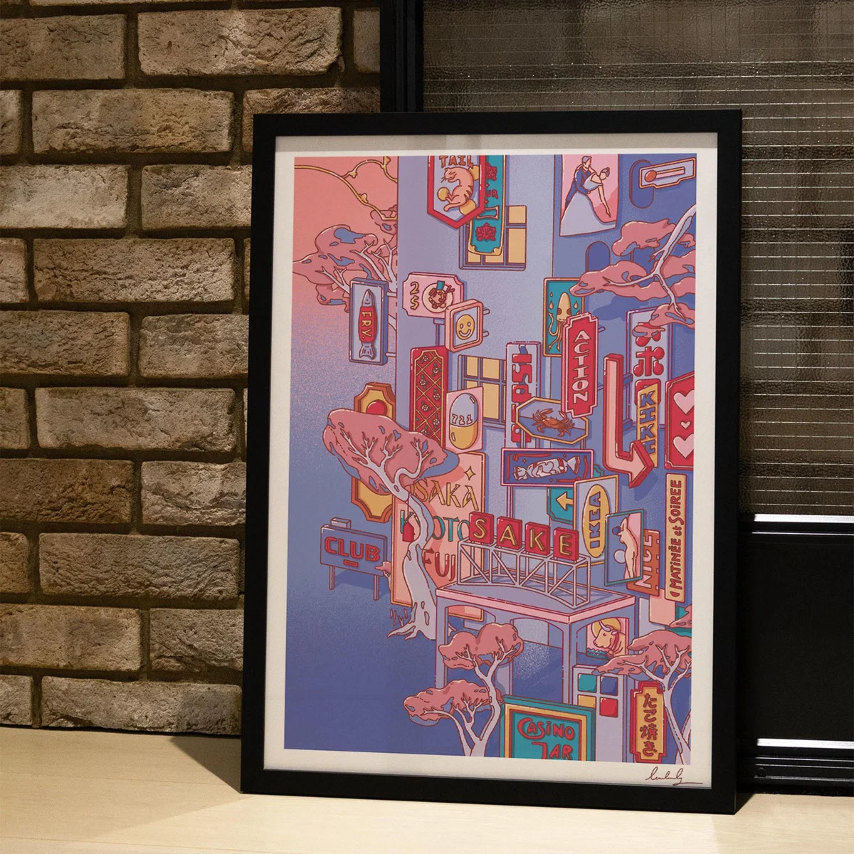 Pink / Purple Forest Of Consumables Two - Giclee Fine Art Print - Extra Small | A4 | 210 X 297Mm | East Side Studio London – image 4