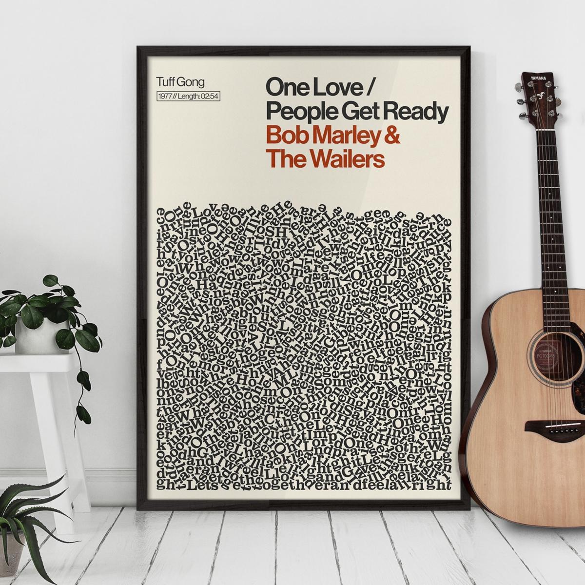 One Love - Song Lyric Print A3 297 X 420Mm Reign & Hail – image 3