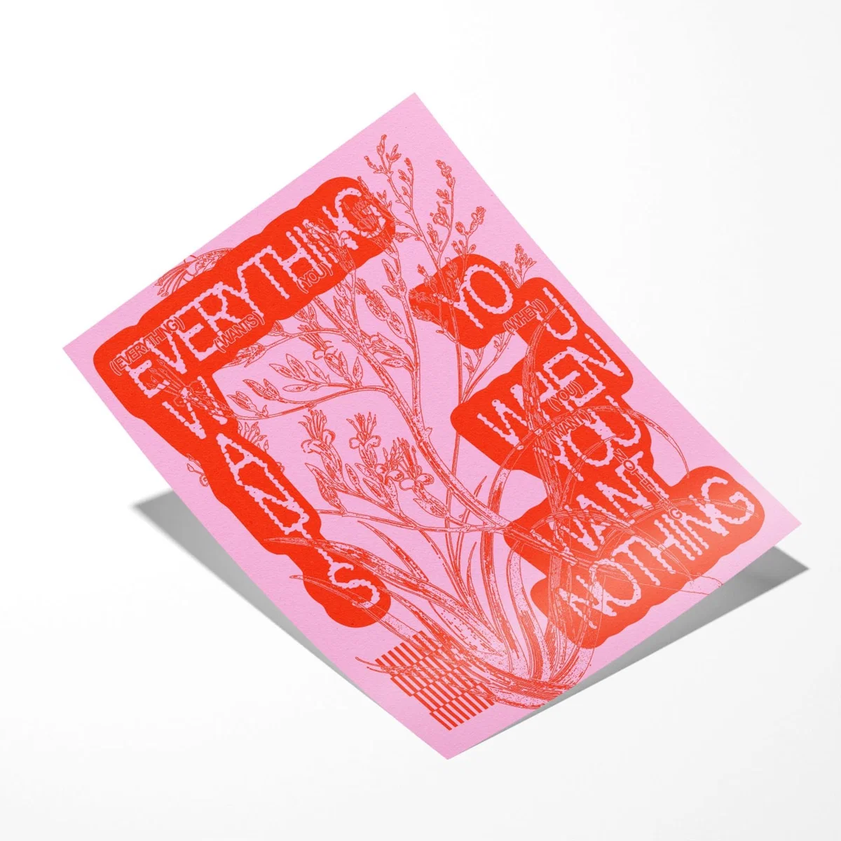 Pink / Purple / Red Everything You Want - Giclee Fine Art Print - Small | 12 X 16" | East Side Studio London – image 2