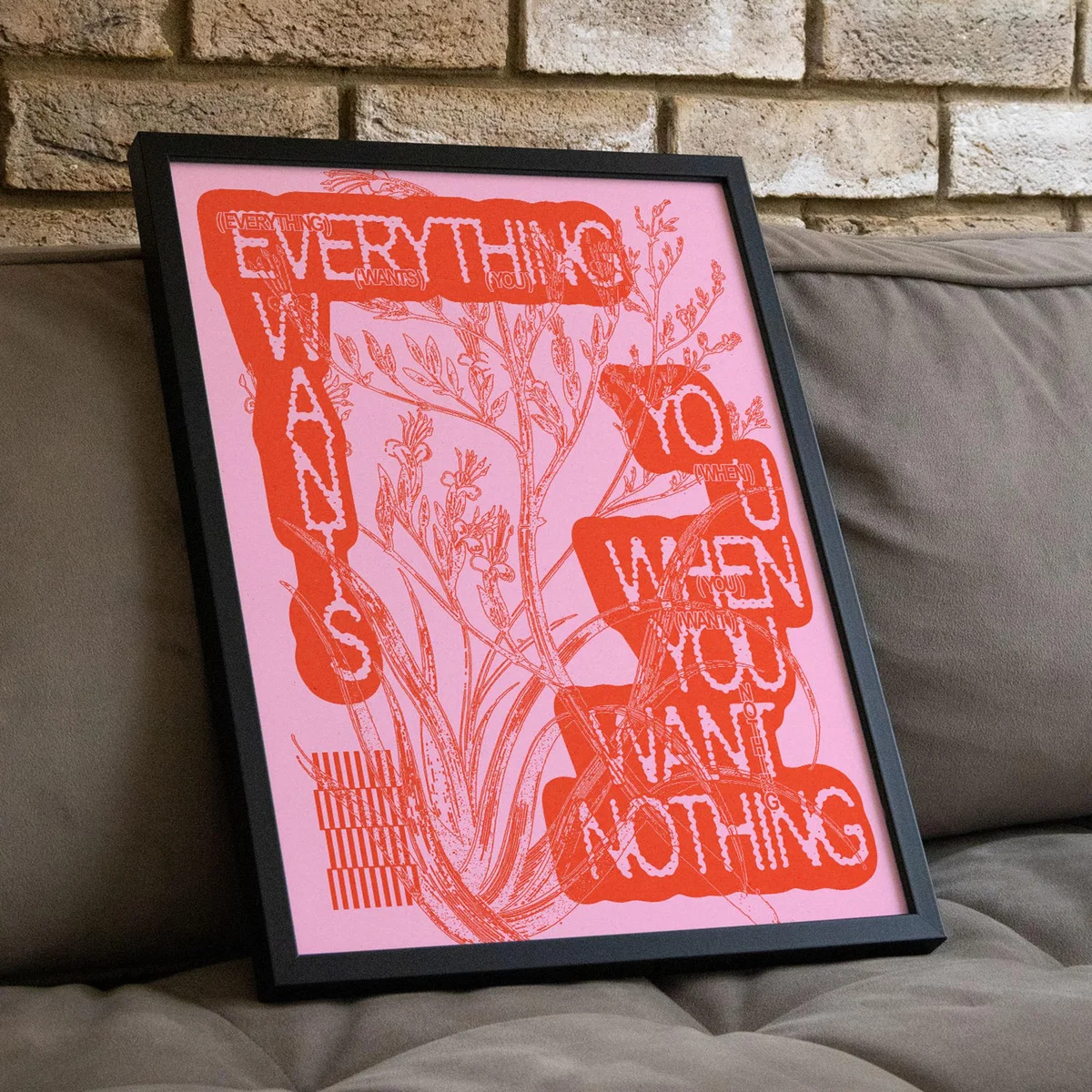 Pink / Purple / Red Everything You Want - Giclee Fine Art Print - Small | 12 X 16" | East Side Studio London – image 5