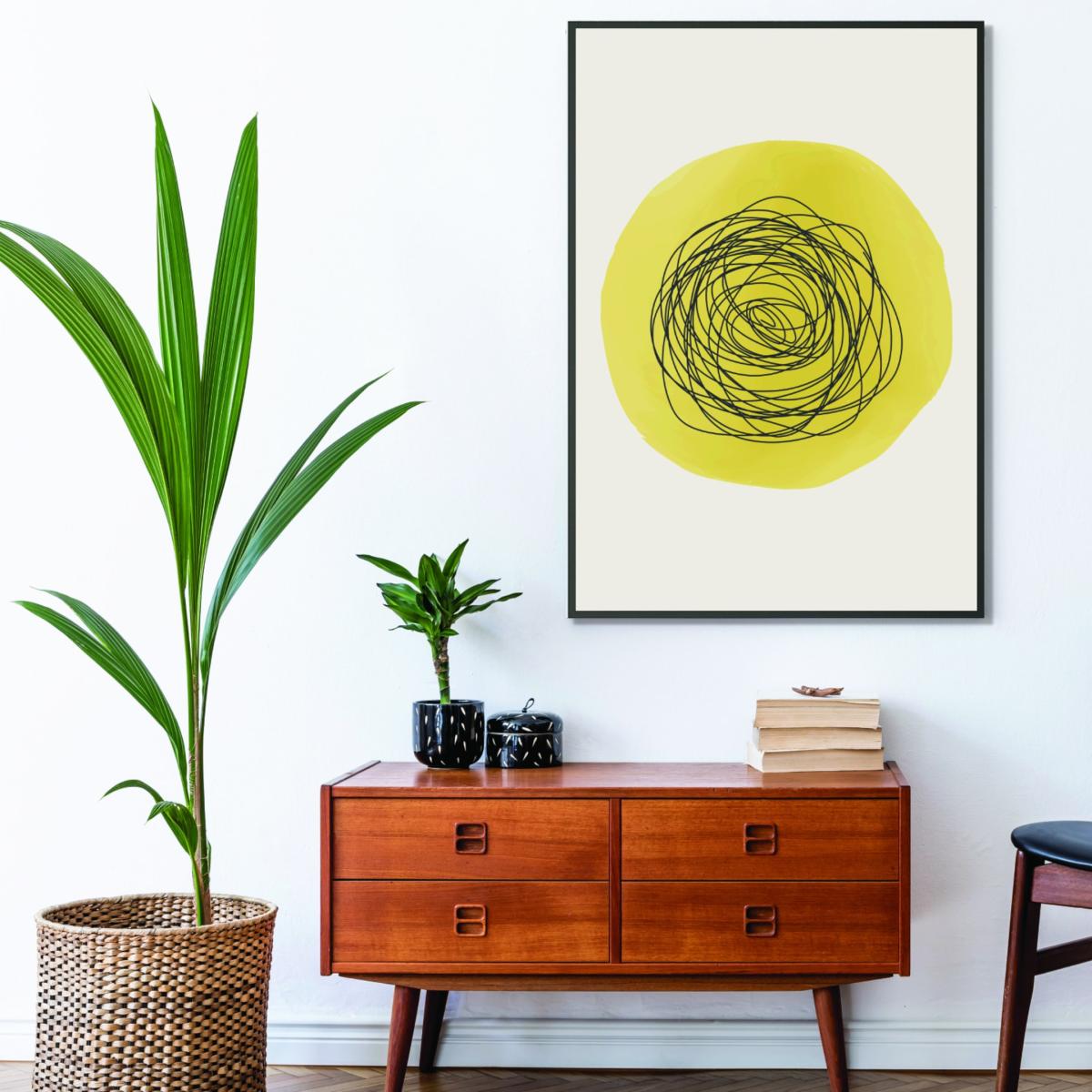 Yellow / Orange Geometric Watercolor #9 A4 210 X 297Mm Stanley Print House – image 3