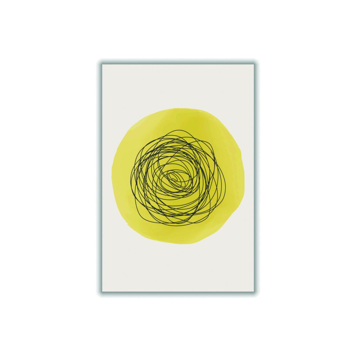 Yellow / Orange Geometric Watercolor #9 A4 210 X 297Mm Stanley Print House – image 1