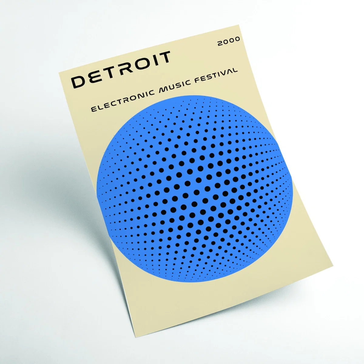 Blue Detroit Electronic Music Festival A1 594 X 841Mm Stanley Print House – image 2
