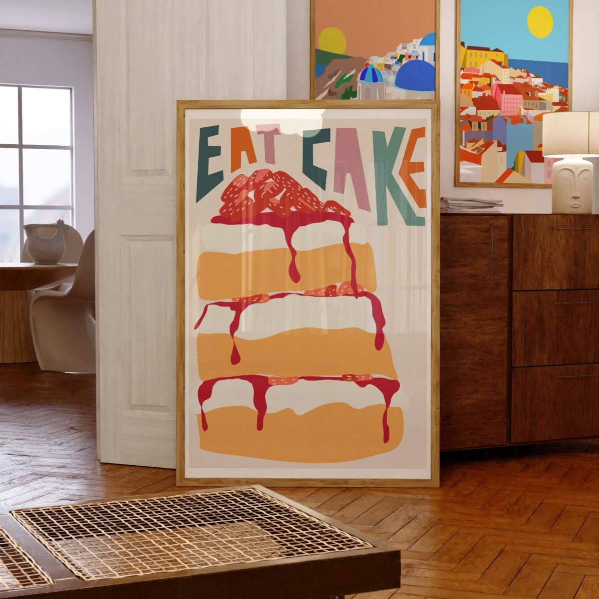 Eat Cake Art Print - A2 Natalie Cass Art – image 2