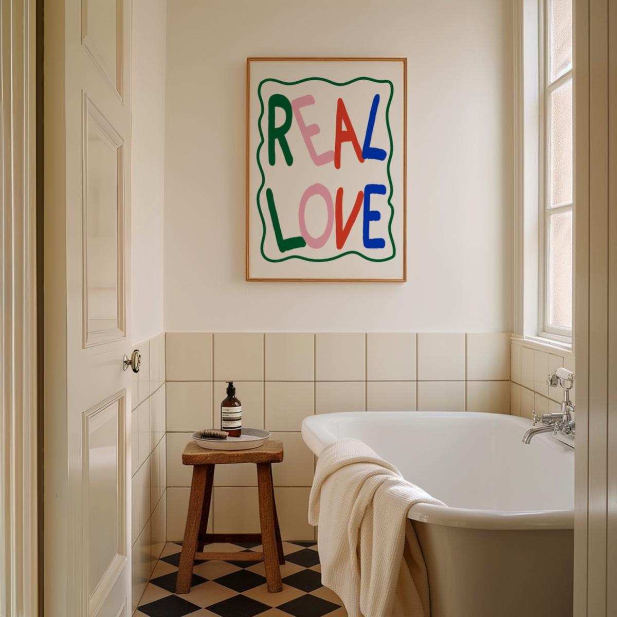 Real Love Retro Colourful Playful Song Lyric Music Christmas Art Print | A4 | 210 X 297Mm | Fanclub – image 6