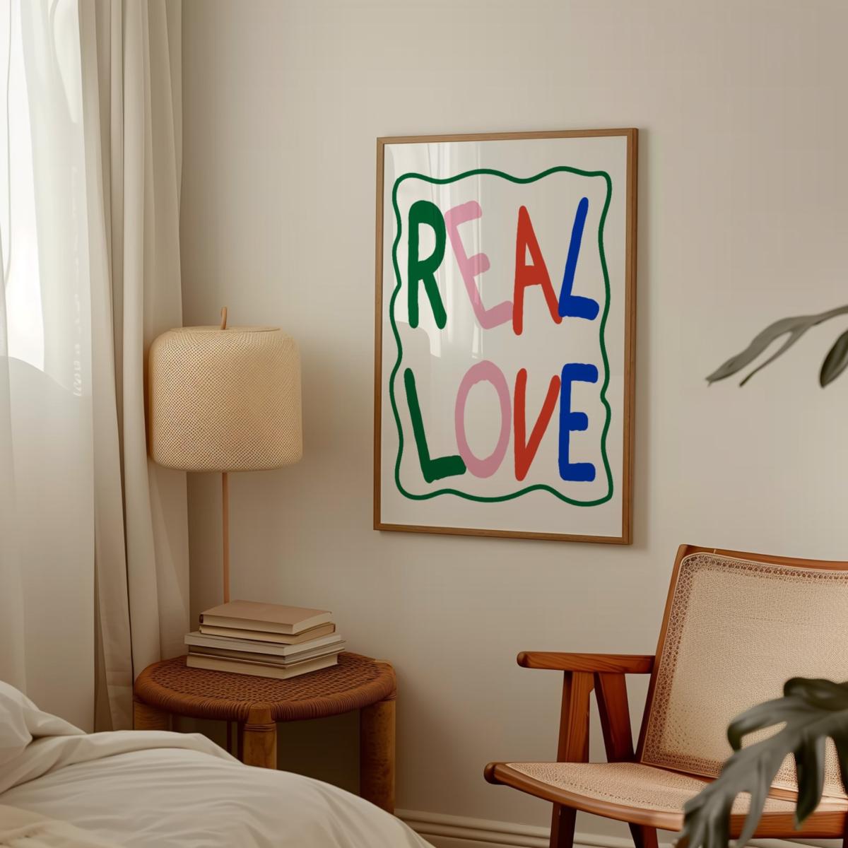 Real Love Retro Colourful Playful Song Lyric Music Christmas Art Print | A4 | 210 X 297Mm | Fanclub – image 7