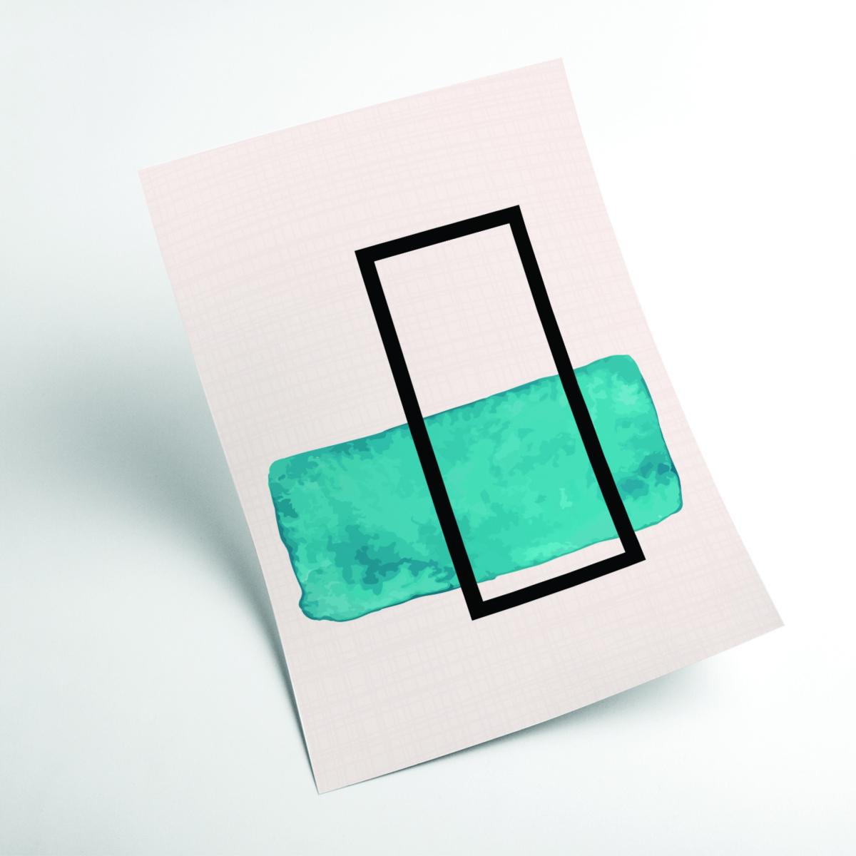 Blue Geometric Shapes #3 Extra Large Stanley Print House – image 2