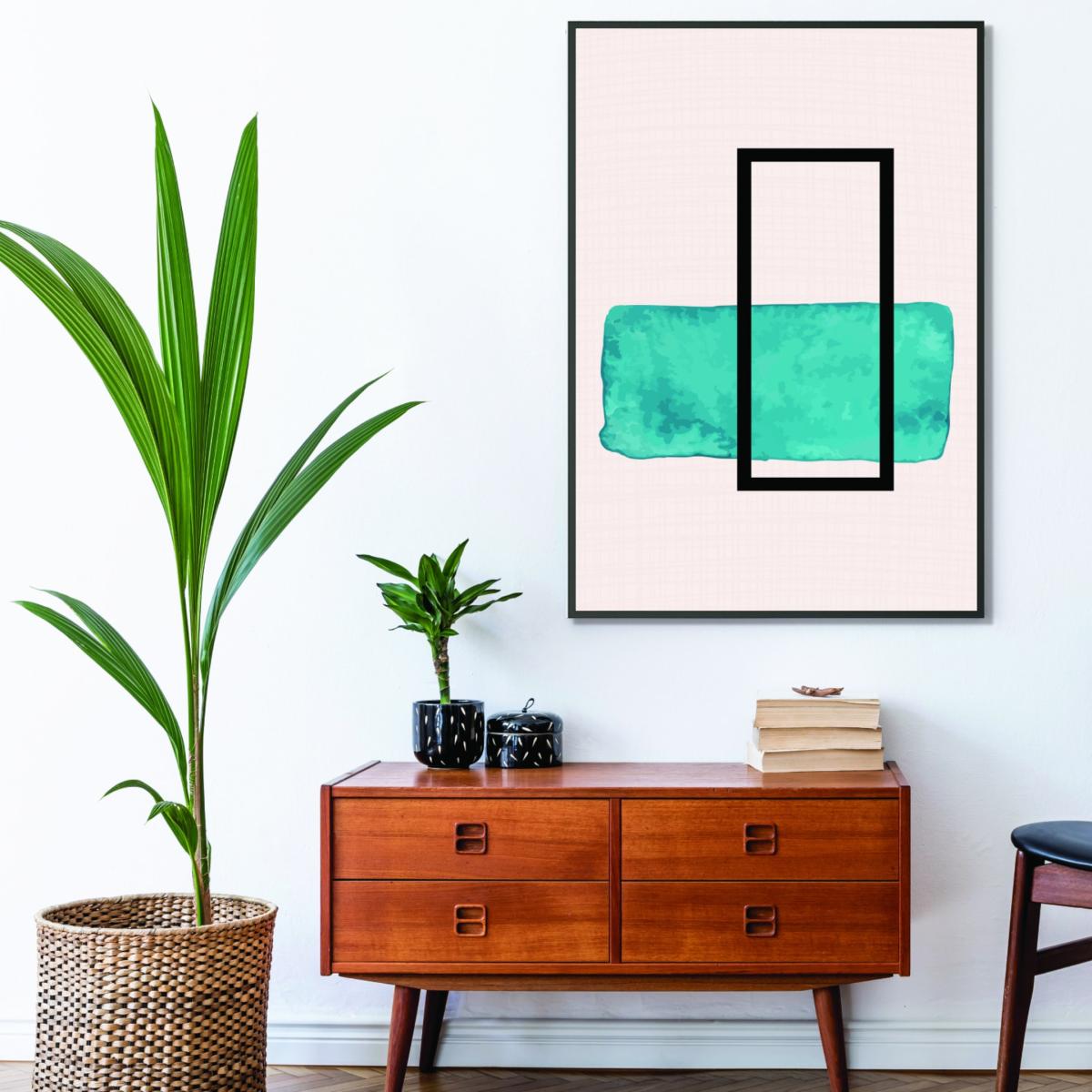 Blue Geometric Shapes #3 Extra Large Stanley Print House – image 3