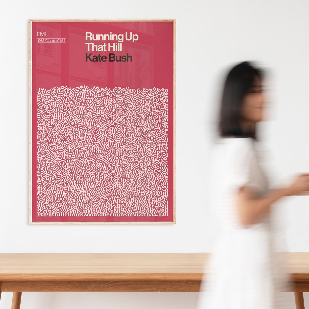 Running Up That Hill - Kate Bush - Song Lyric Print - A1 Reign & Hail – image 4