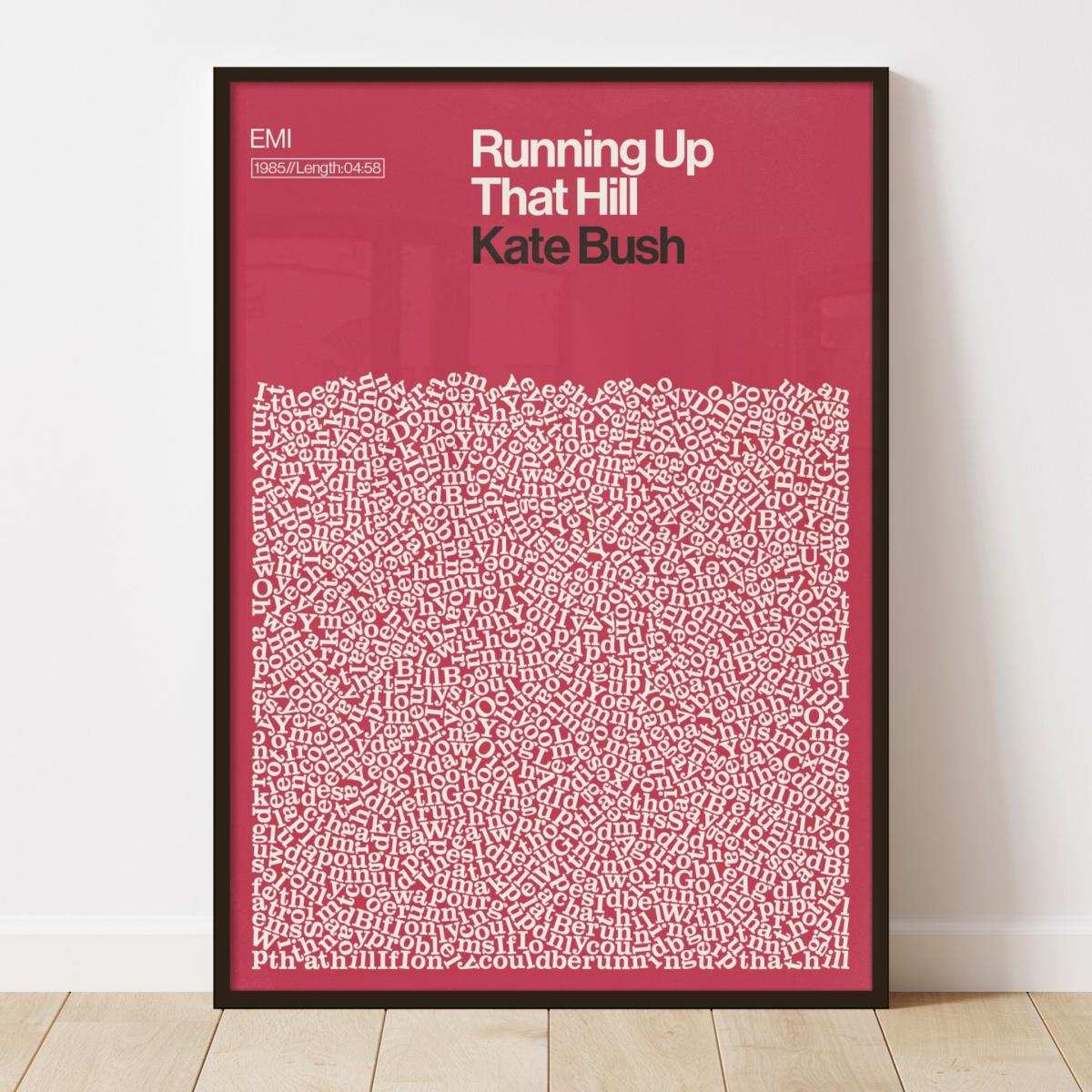 Running Up That Hill - Kate Bush - Song Lyric Print - A1 Reign & Hail – image 5