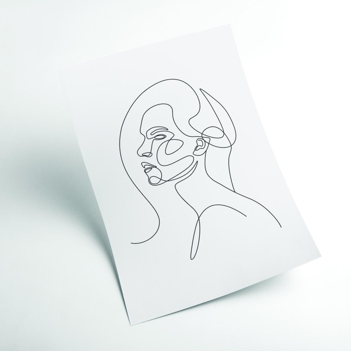 Black Woman Line Drawing A1 594 X 841Mm Stanley Print House – image 2