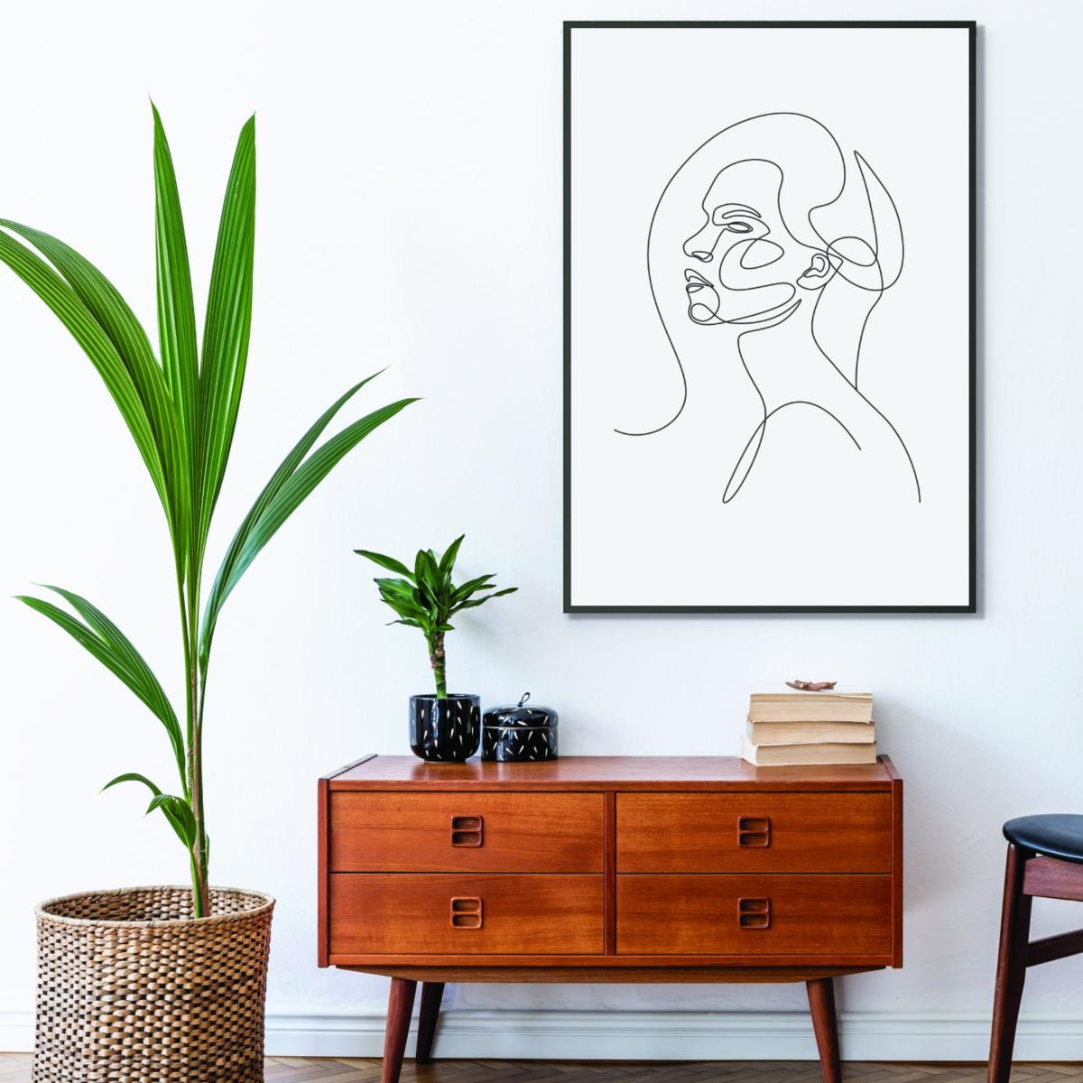 Black Woman Line Drawing A1 594 X 841Mm Stanley Print House – image 3