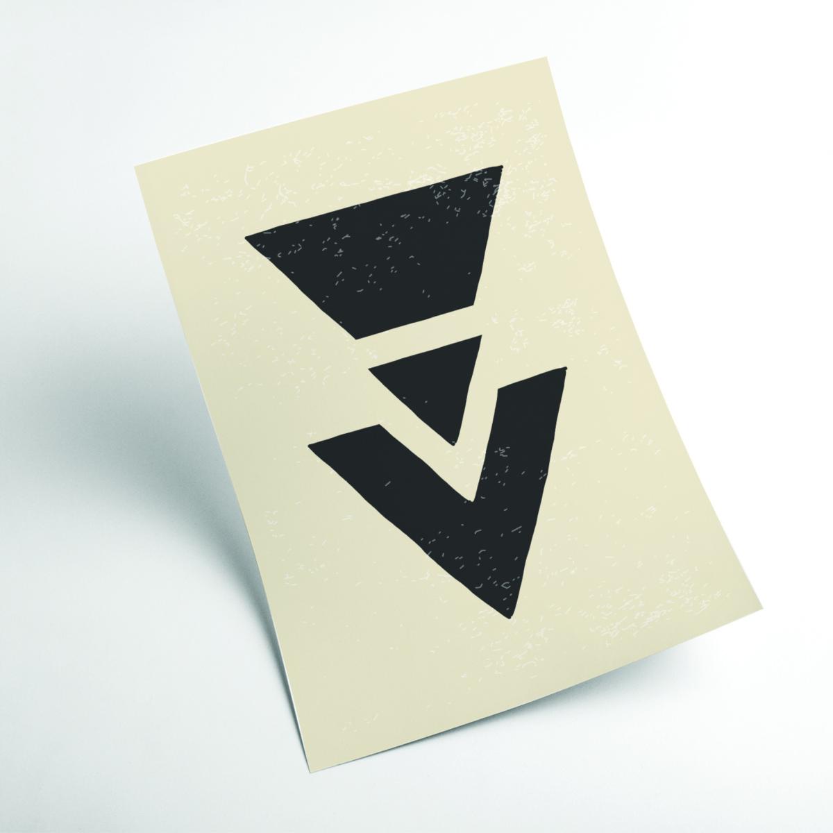 Black Abstract Triangles #1 Small Stanley Print House – image 2