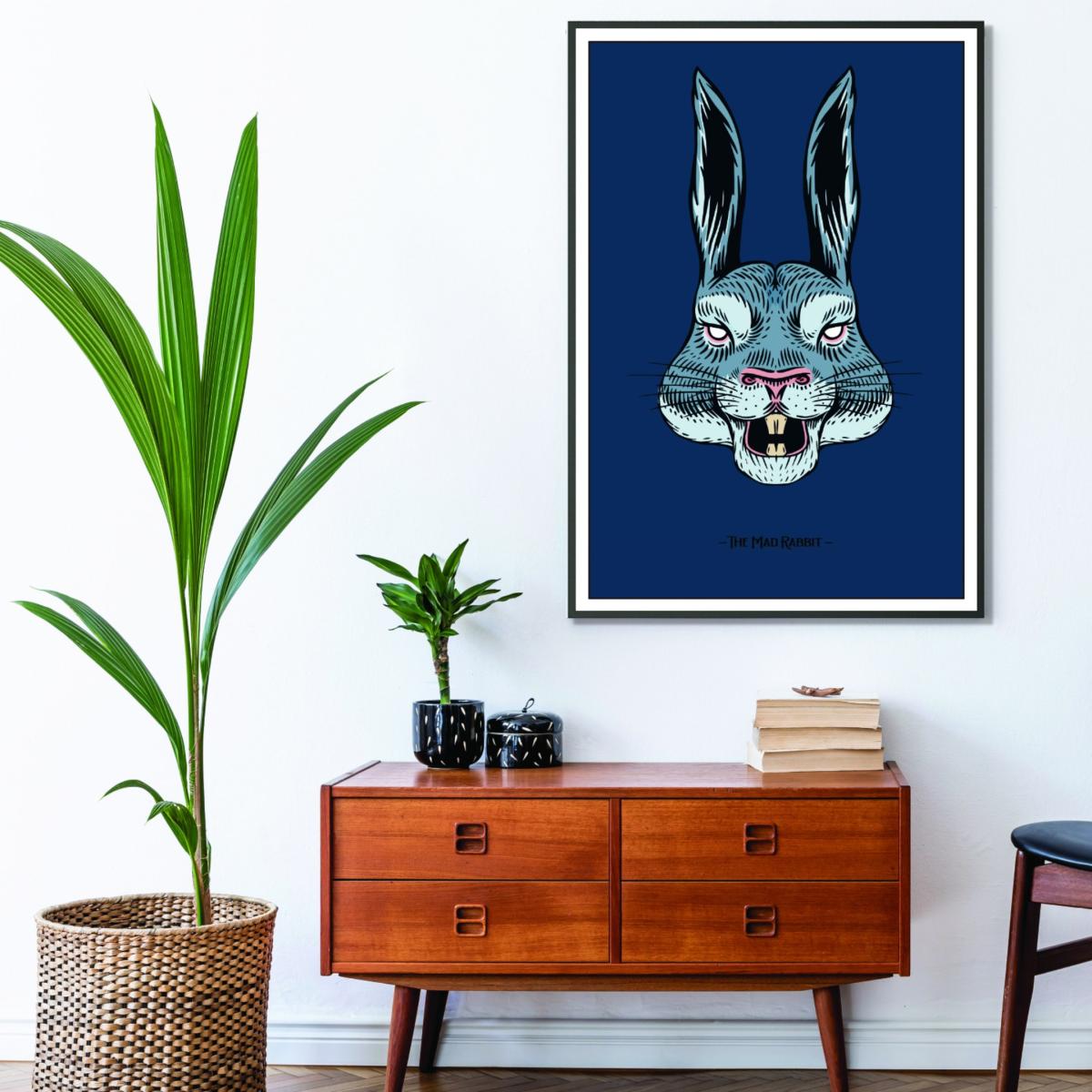 Grey The Mad Rabbit A3 297 X 420Mm Stanley Print House – image 3