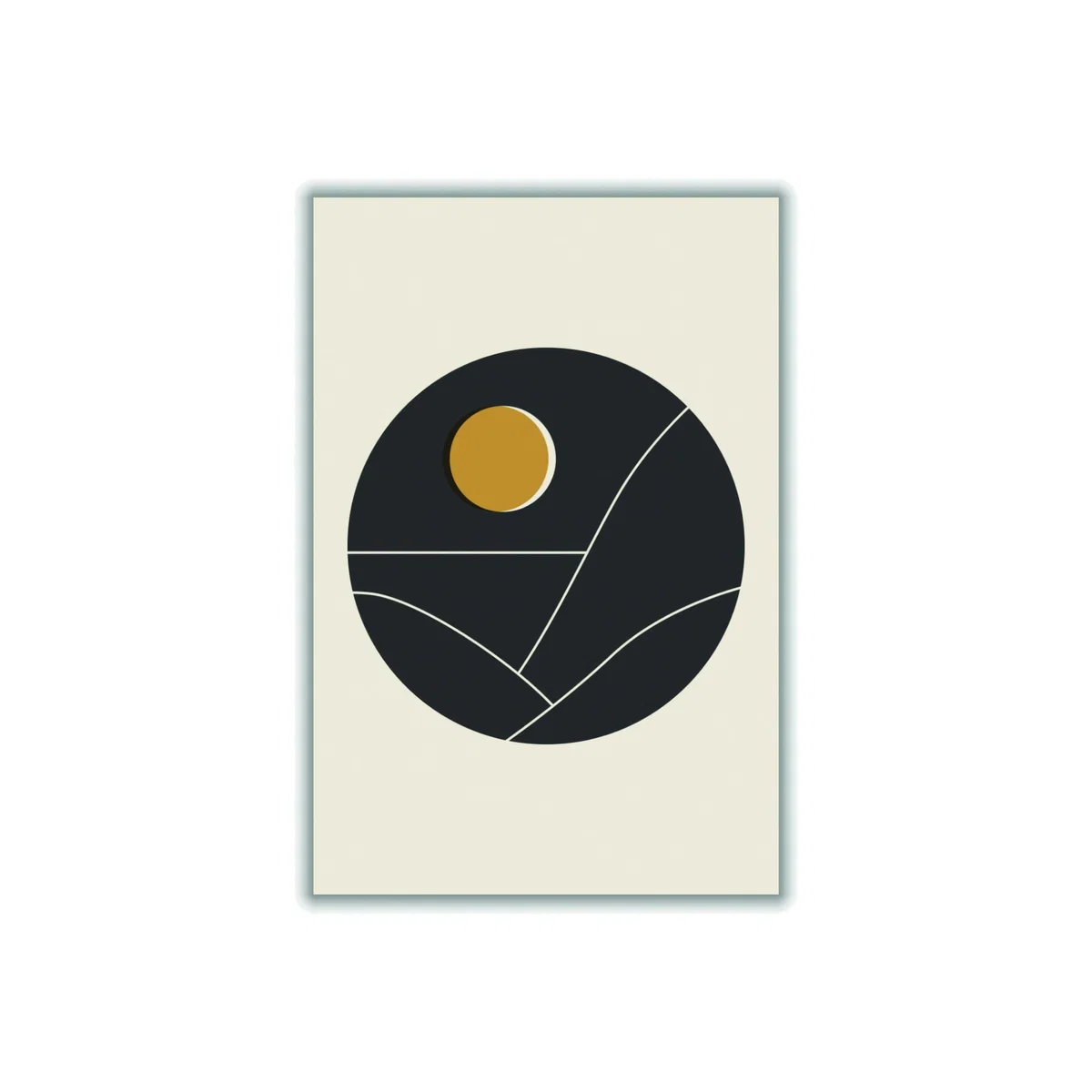 Black Minimal Mountains Series #2 Extra Large Stanley Print House – image 1