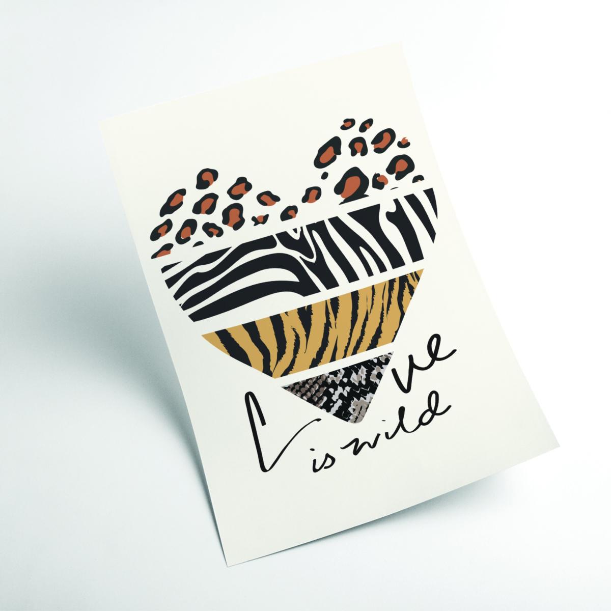 Brown Love Is Wild A3 297 X 420Mm Stanley Print House – image 2