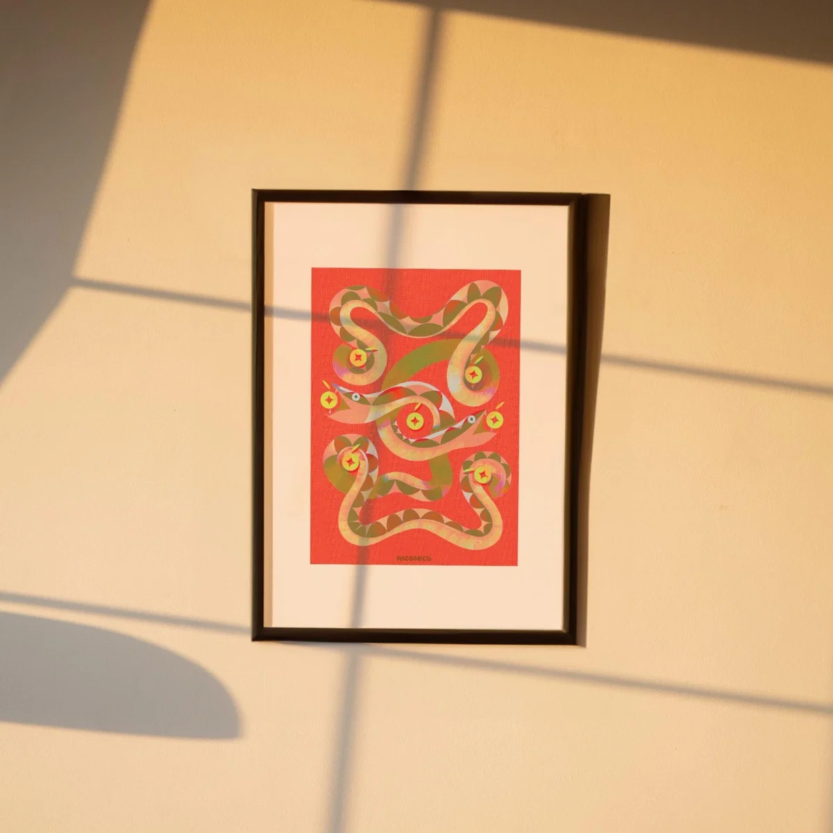 Red Bundle Of Snakes Print A3 297 X 420Mm Niconico – image 2