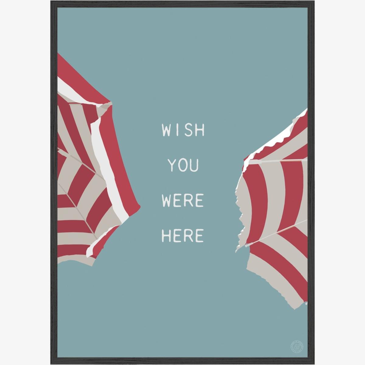 Wish You Were Here Beach Umbrellas Print Places & Spaces Art Co. – image 1