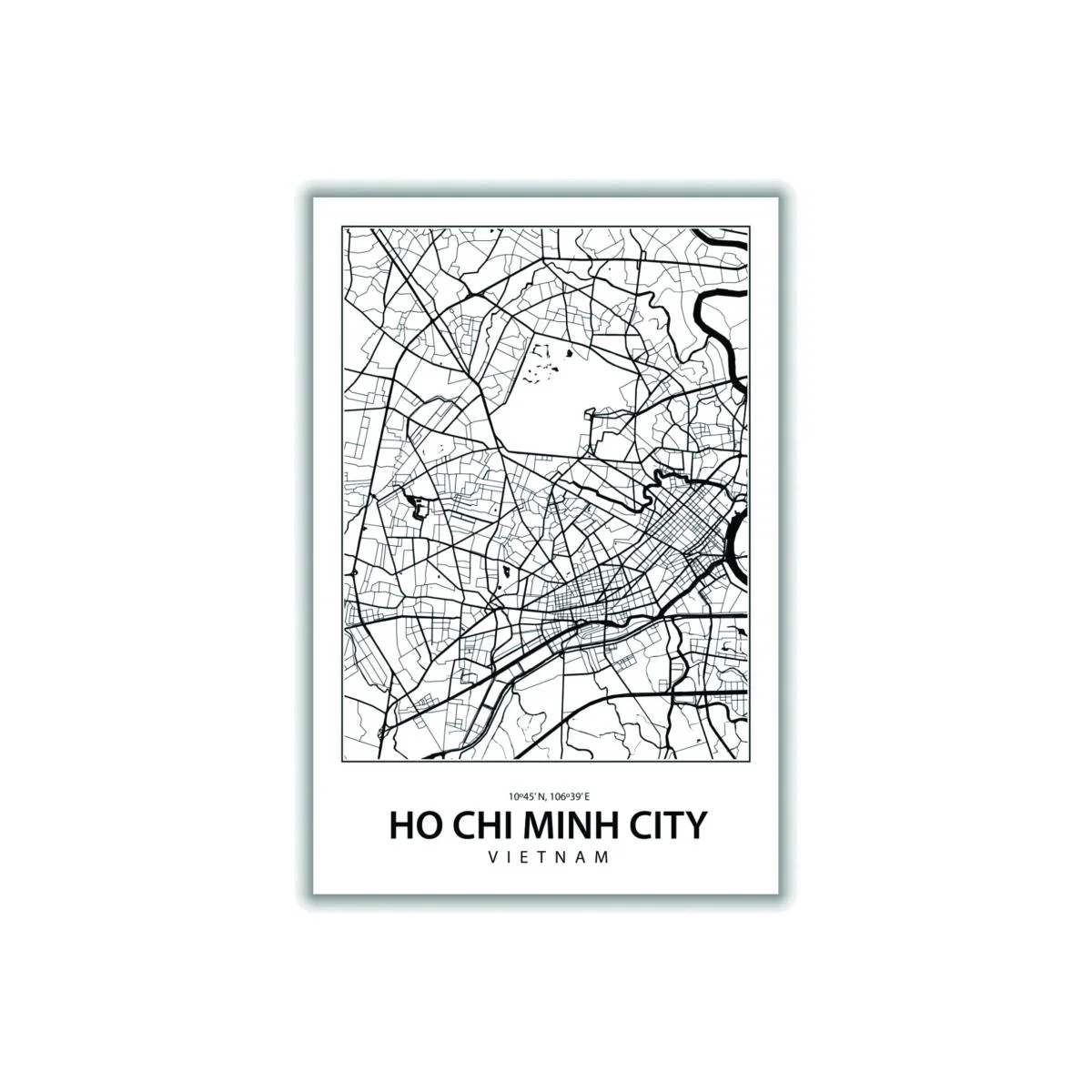 Black Map Of Ho Chi Minh City Large Stanley Print House – image 1