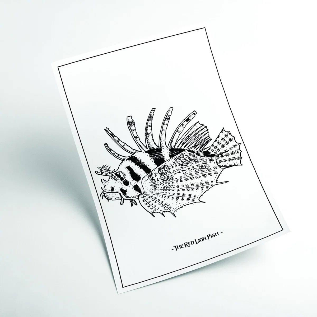 Black The Red Lion Fish A1 594 X 841Mm Stanley Print House – image 2