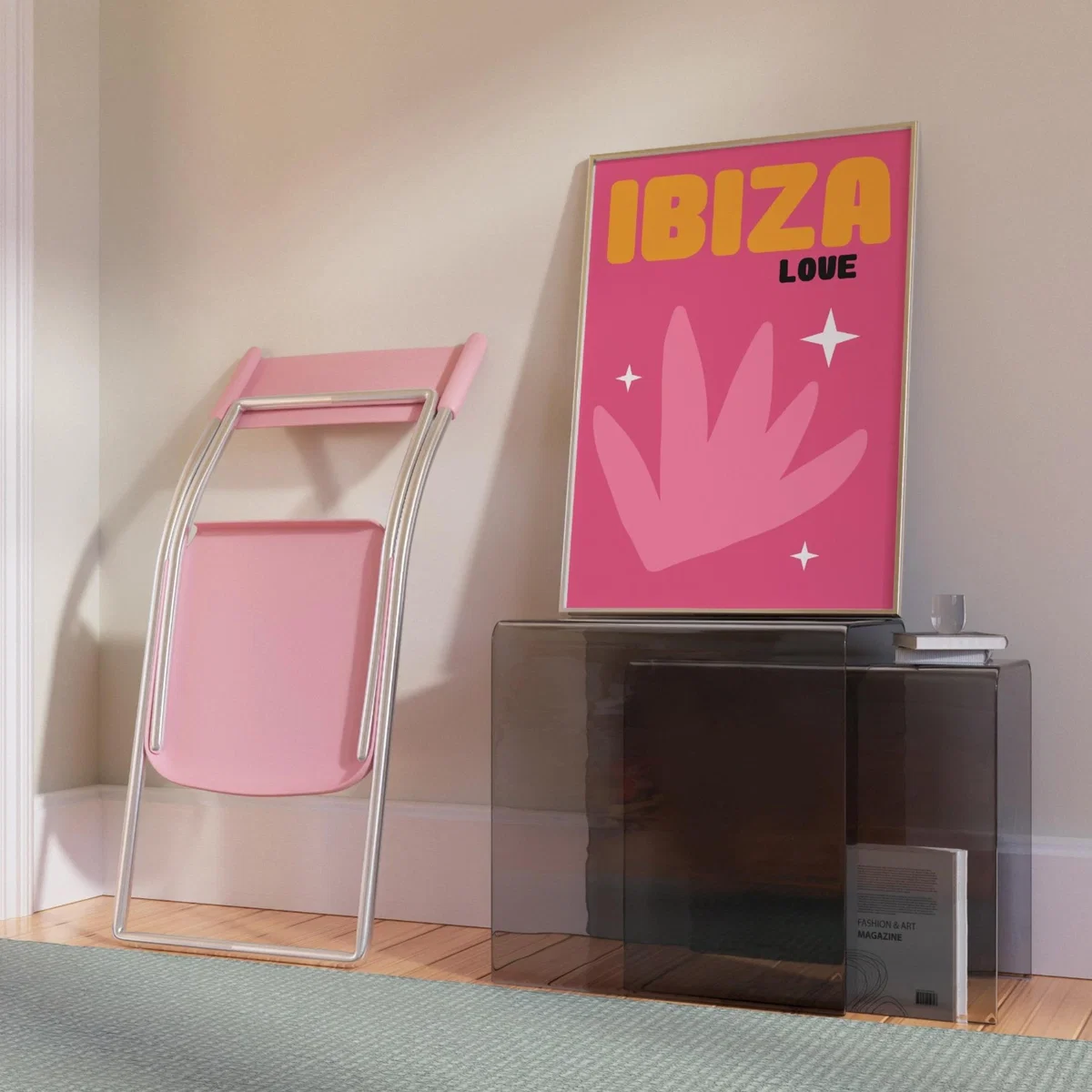 Ibiza Pink A3 Poster Print Sofe Store – image 2