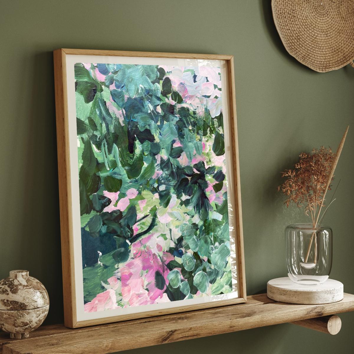 Green Swooping Branches - Abstract Floral Print Jessica Slack Studio – image 2