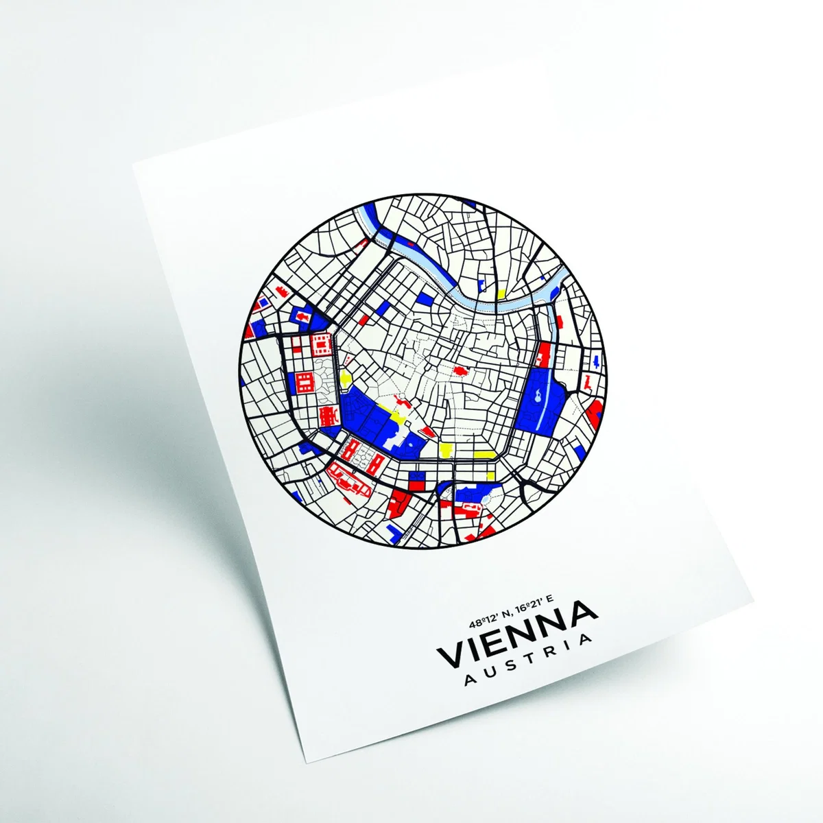 Black Map Of Vienna Medium Stanley Print House – image 2