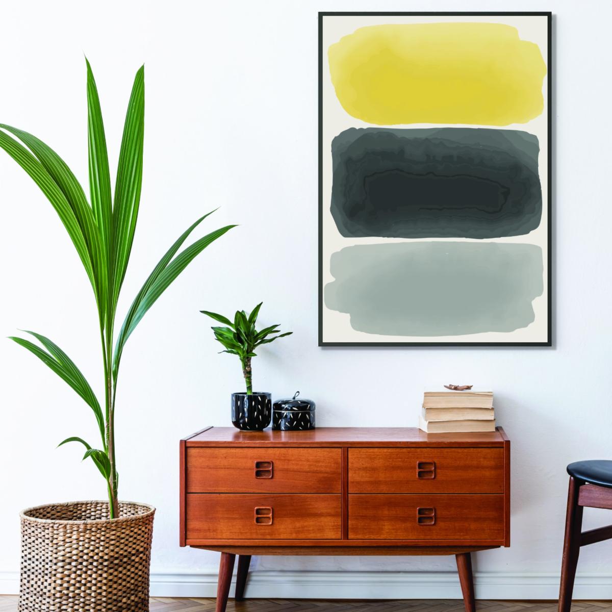 Yellow / Orange Black And Yellow Watercolor #1 A2 420 X 594Mm Stanley Print House – image 3