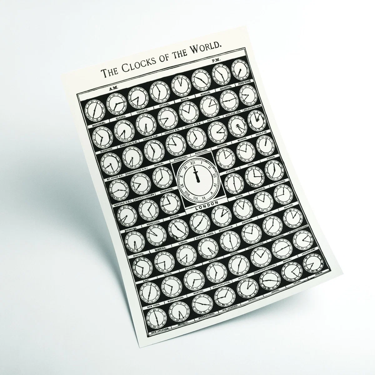 Black Clocks Of The World A4 210 X 297Mm Stanley Print House – image 2