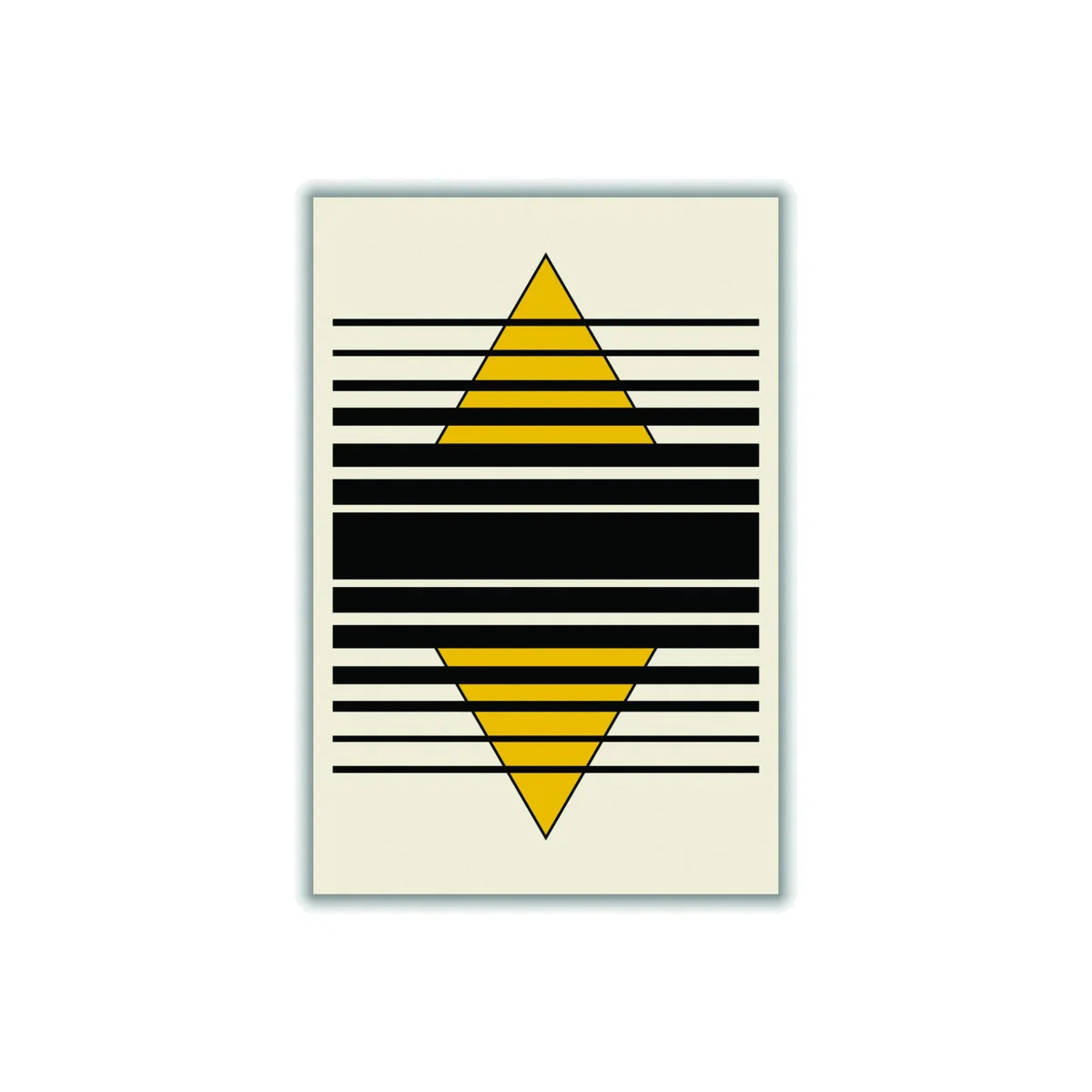 Yellow / Orange Geometric Pyramid Large Stanley Print House – image 1