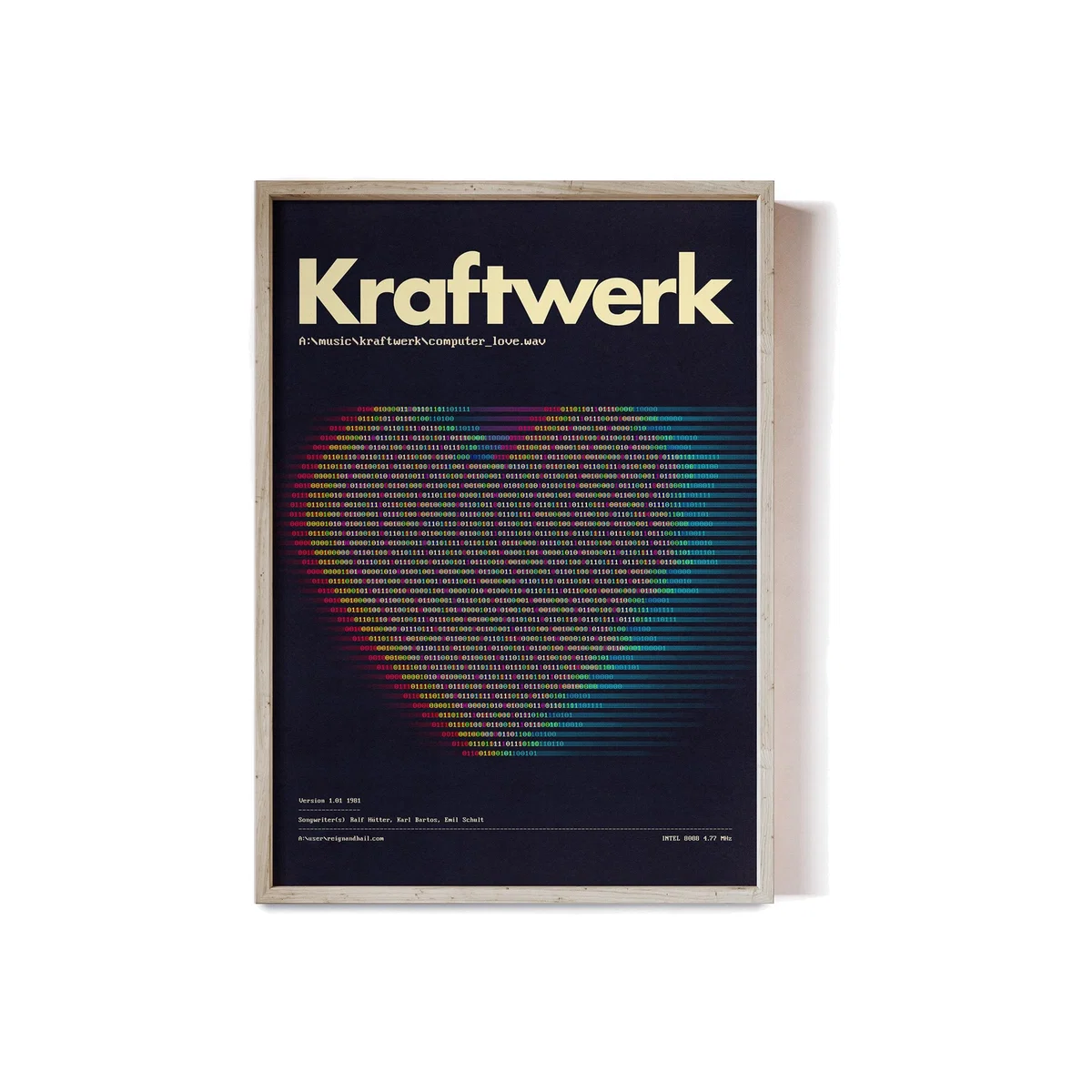 Computer Love - Kraftwerk Print A3 297 X 420Mm Reign & Hail – image 1