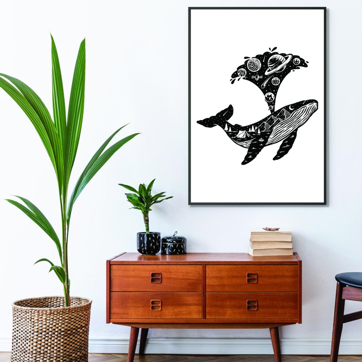 Black Humpback Universe A1 594 X 841Mm Stanley Print House – image 3