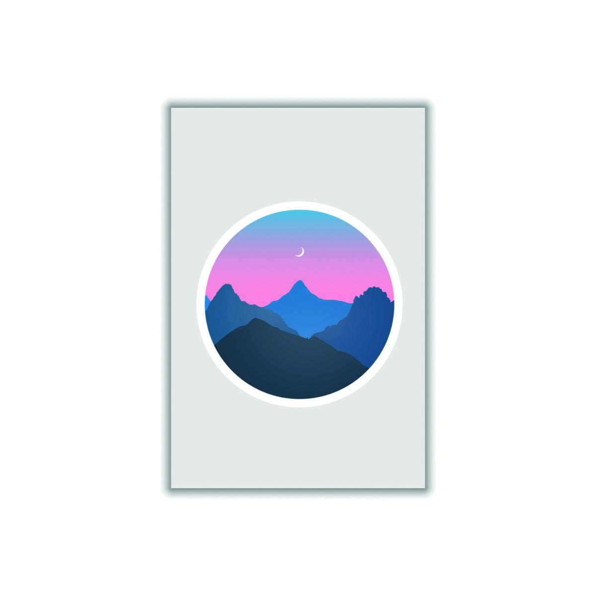 Pink / Purple Moody Moonrise Kingdom A4 210 X 297Mm Stanley Print House – image 1