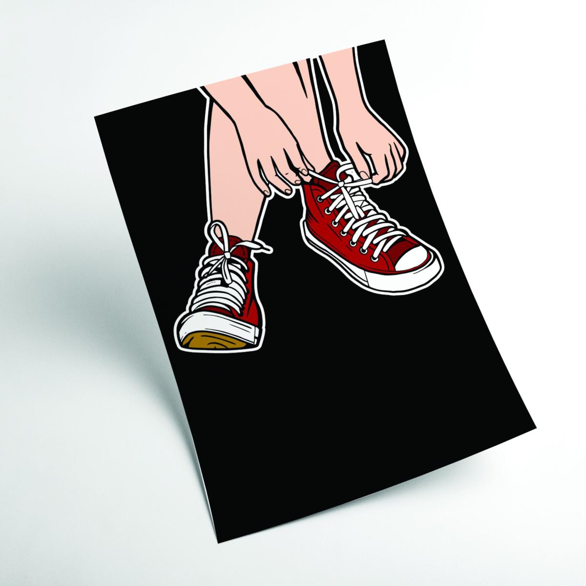Rose Gold Tie Your Shoe Laces A4 210 X 297Mm Stanley Print House – image 2