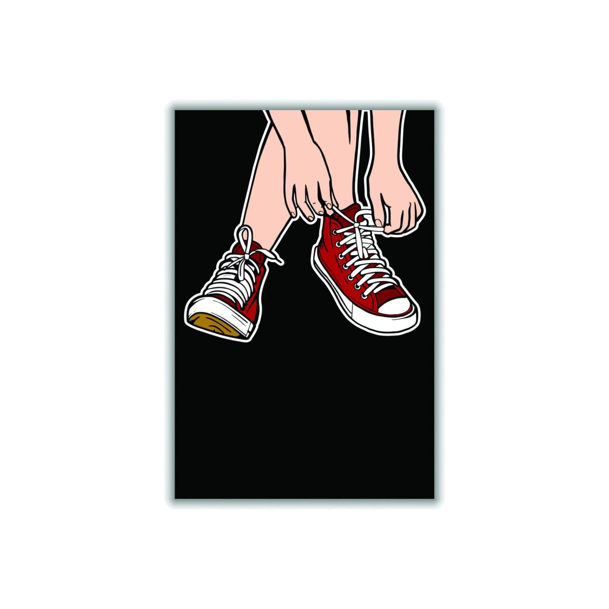 Rose Gold Tie Your Shoe Laces A4 210 X 297Mm Stanley Print House – image 1