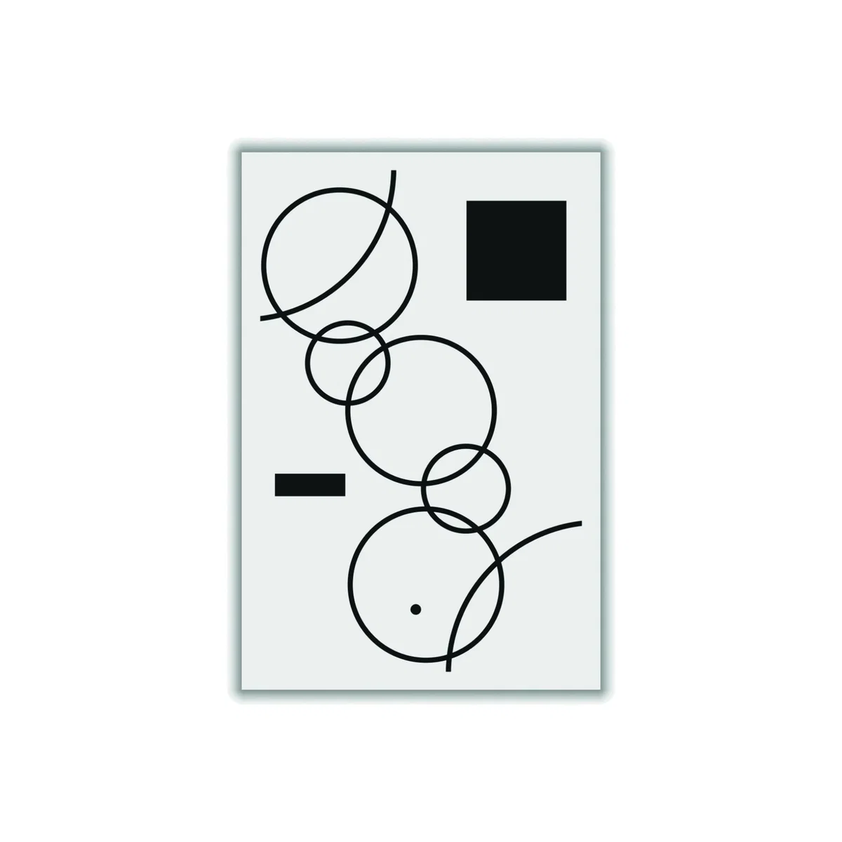 Black Minimal Shapes #1 Large Stanley Print House – image 1