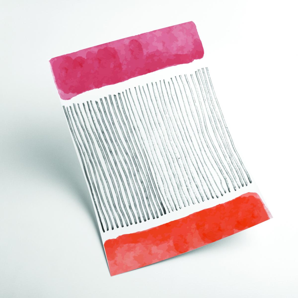 Watercolor Lines Series #4 Large Stanley Print House – image 2