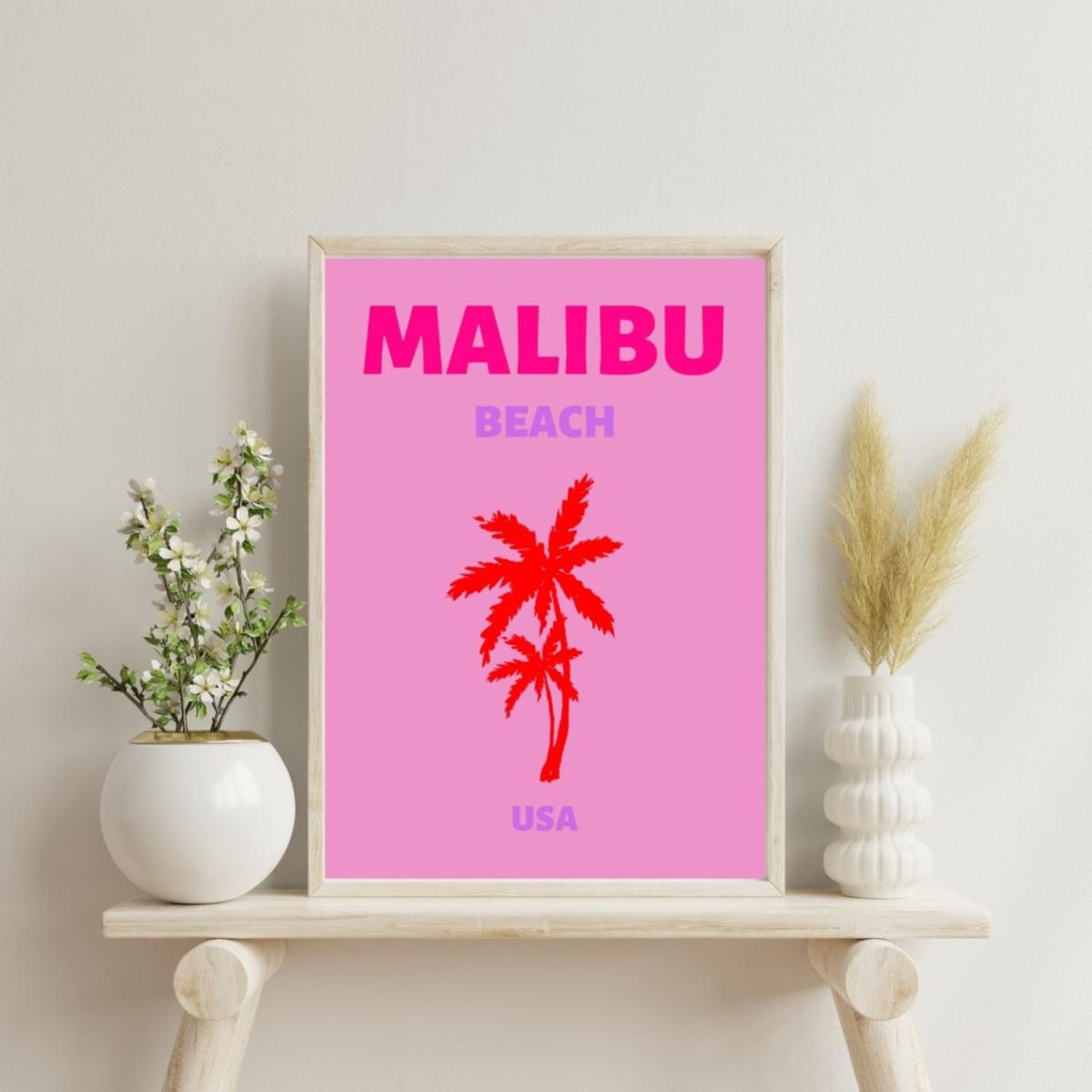 Pink / Purple Malibu Beach Vibes Poster | Artchi – image 2
