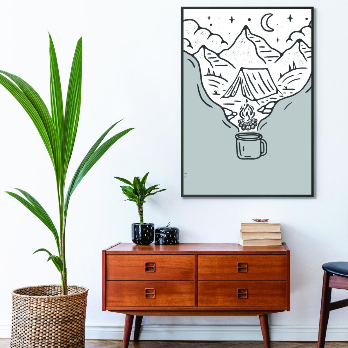 Grey It All Started With Coffee A2 420 X 594Mm Stanley Print House – image 3