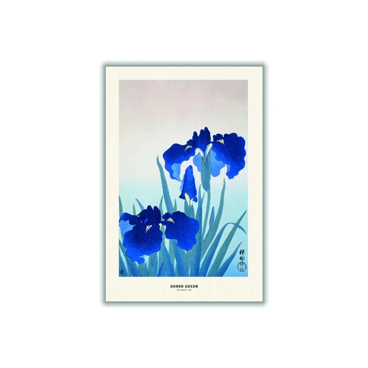 Blue Ohara Koson - Iris Flowers A4 210 X 297Mm Stanley Print House – image 1