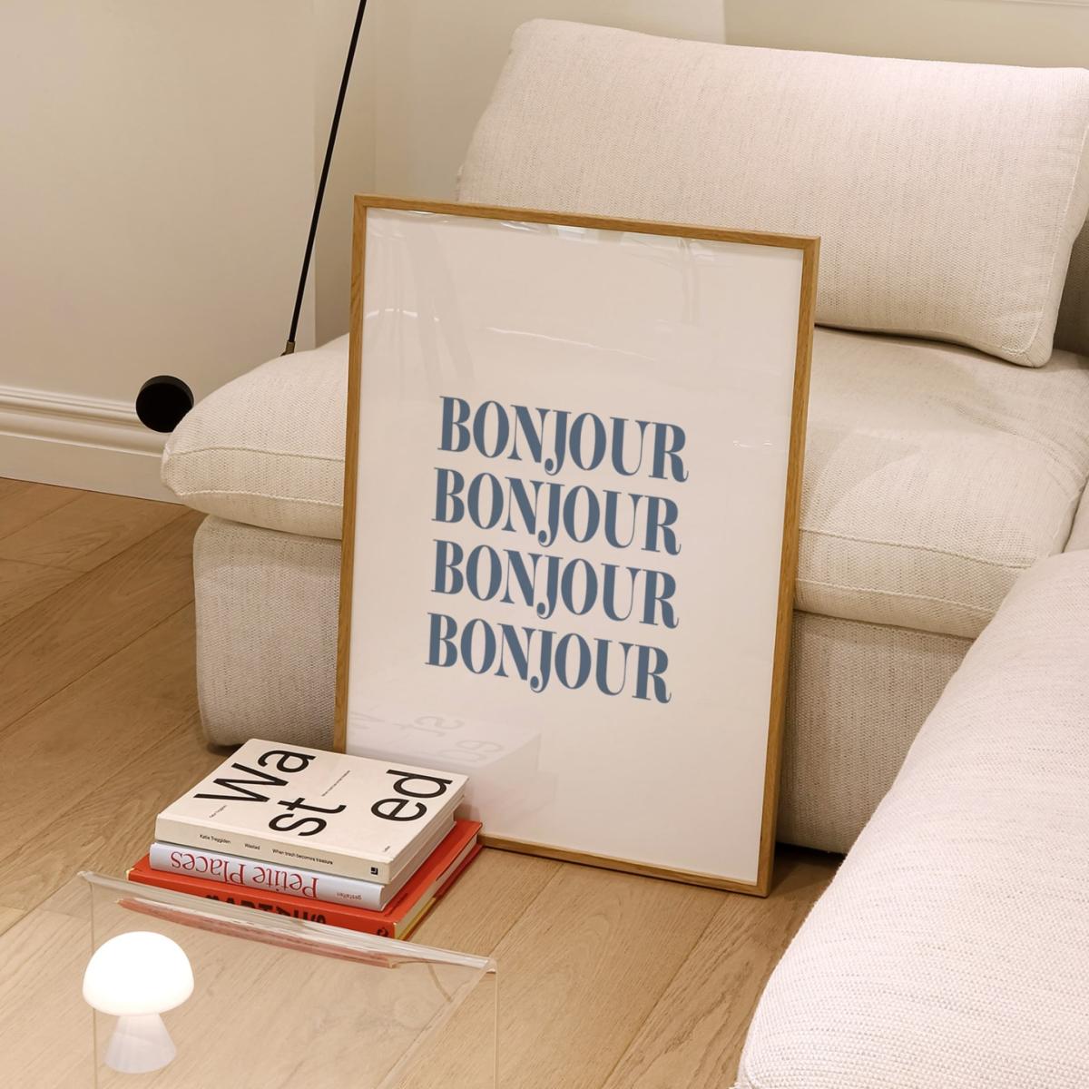 Blue Bonjour French Giclée Art Print A2 Fanclub – image 2