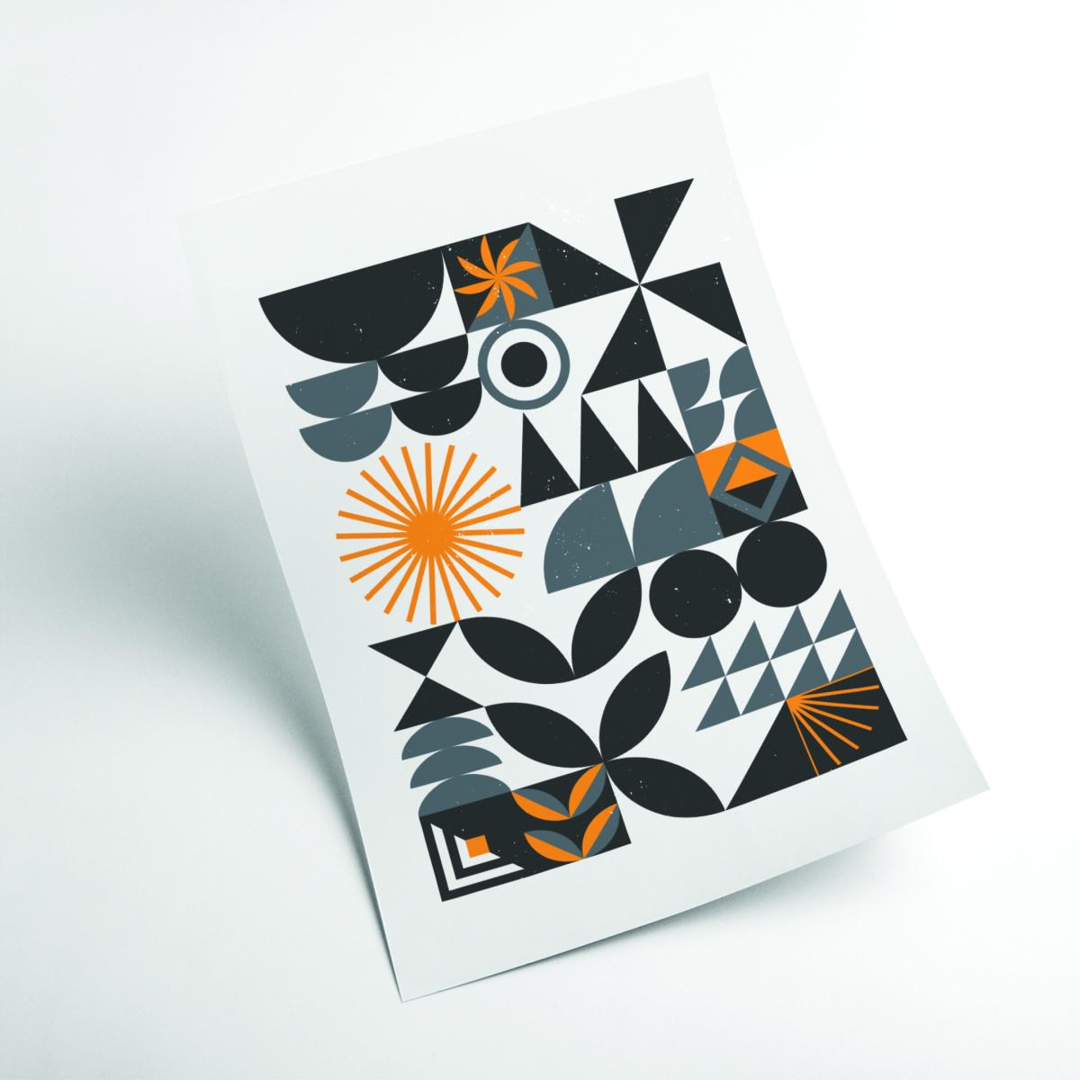 Neutrals Vibrant Bauhaus Collection #2 Large Stanley Print House – image 2
