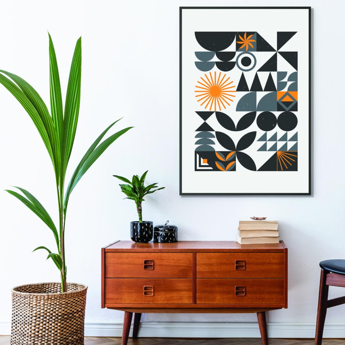 Neutrals Vibrant Bauhaus Collection #2 Large Stanley Print House – image 3