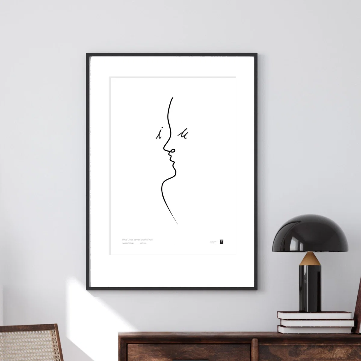 Love Lines Series - I Love U Print - Black Curiosity Snug – image 2