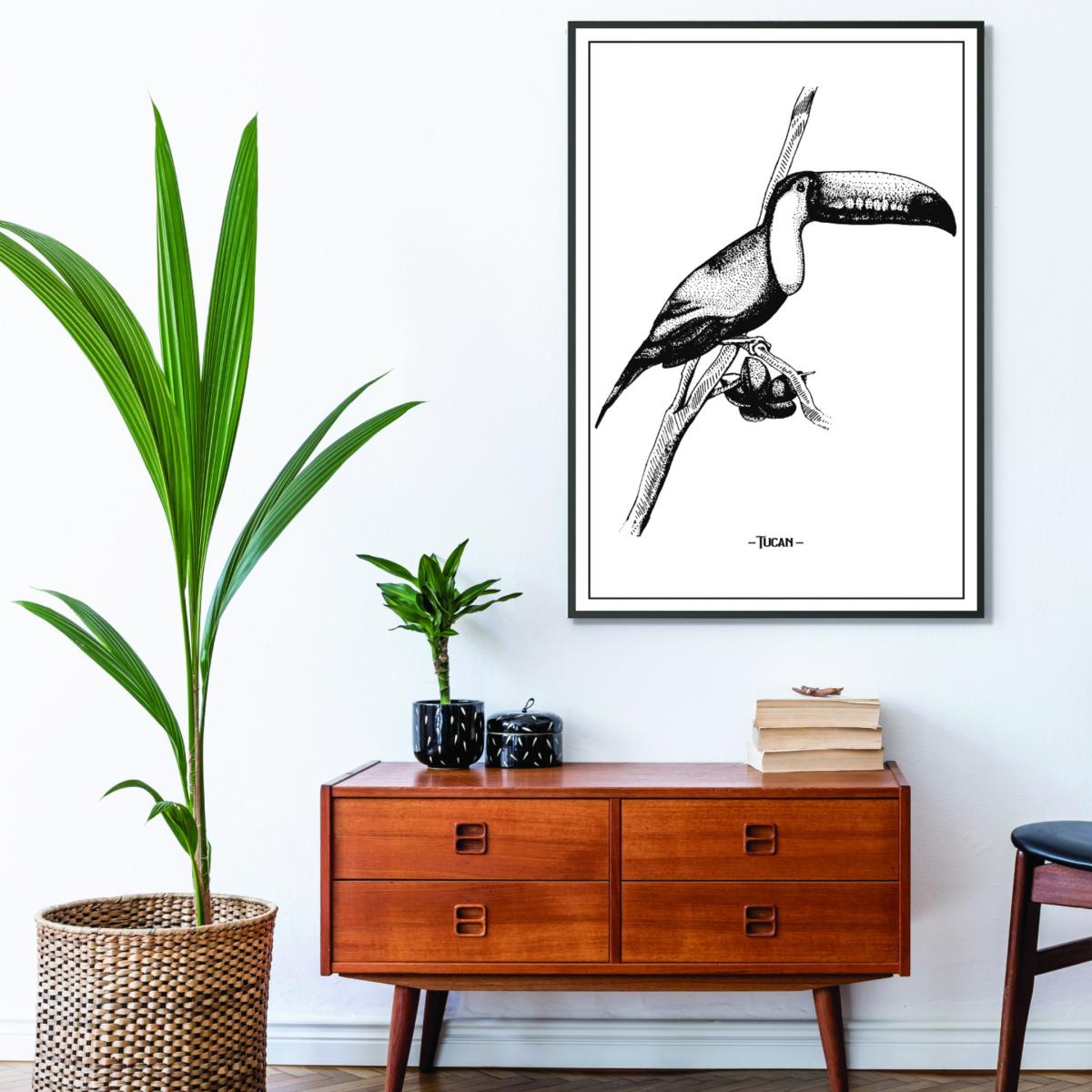 Black Tucan A2 420 X 594Mm Stanley Print House – image 3